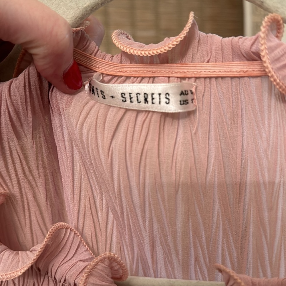 Pink Ruffle Blouse - Picture 2 of 3